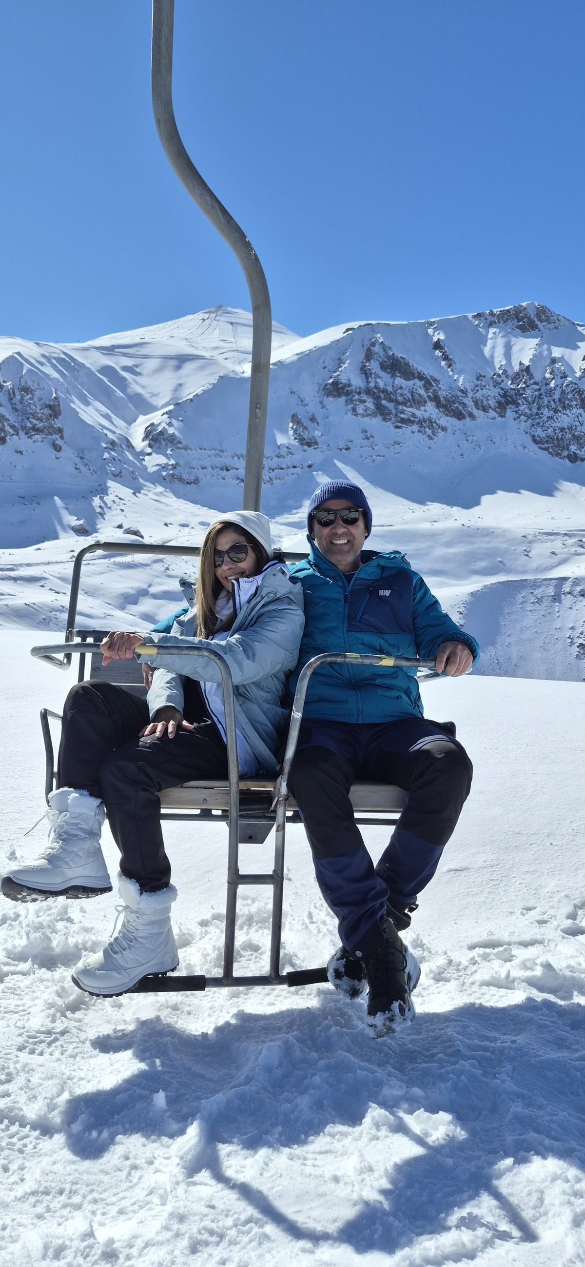 Paseo en nieve en la cordillera